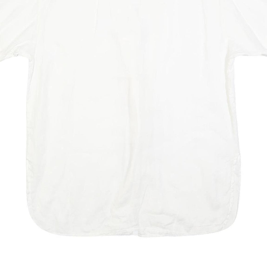 BOGNER Womens White Plain Shirt L Lightweight Button Shirt Casual Relaxed Fit