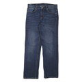 CALVIN KLEIN JEANS Womens Slim Blue Denim Raw Zip W30 L28 Straight Leg Jeans