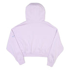 NIKE Womens Light Purple Hoodie M Cropped Cotton Blend Swoosh Sweatshirt