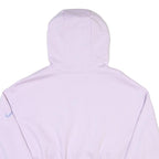 NIKE Womens Light Purple Hoodie M Cropped Cotton Blend Swoosh Sweatshirt