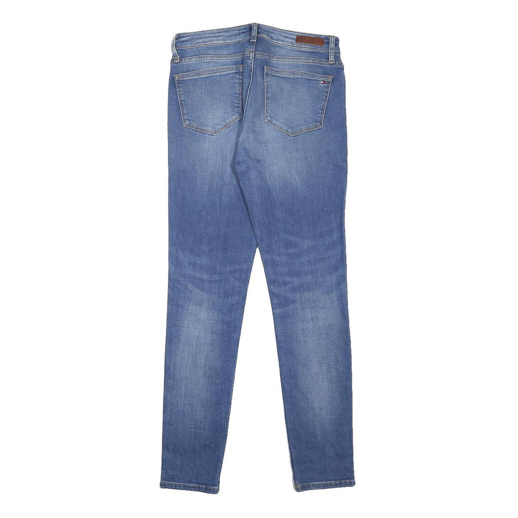 TOMMY HILFIGER Womens Slim Blue Denim Light W27 L28 Jeans Zip Casual Stretch