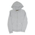 CARHARTT Womens Grey Zip Up Hoodie S Cotton Blend Casual Full Zip Sweatshirt