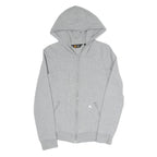 CARHARTT Womens Grey Zip Up Hoodie S Cotton Blend Casual Full Zip Sweatshirt
