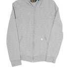 CARHARTT Womens Grey Zip Up Hoodie S Cotton Blend Casual Full Zip Sweatshirt