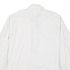 RALPH LAUREN Mens White & Navy Classic Fit Shirt XL Cotton Blend Checked Long