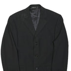 MOSS Mens Black Wool Blend Jacket L Button Plain Classic Tailored