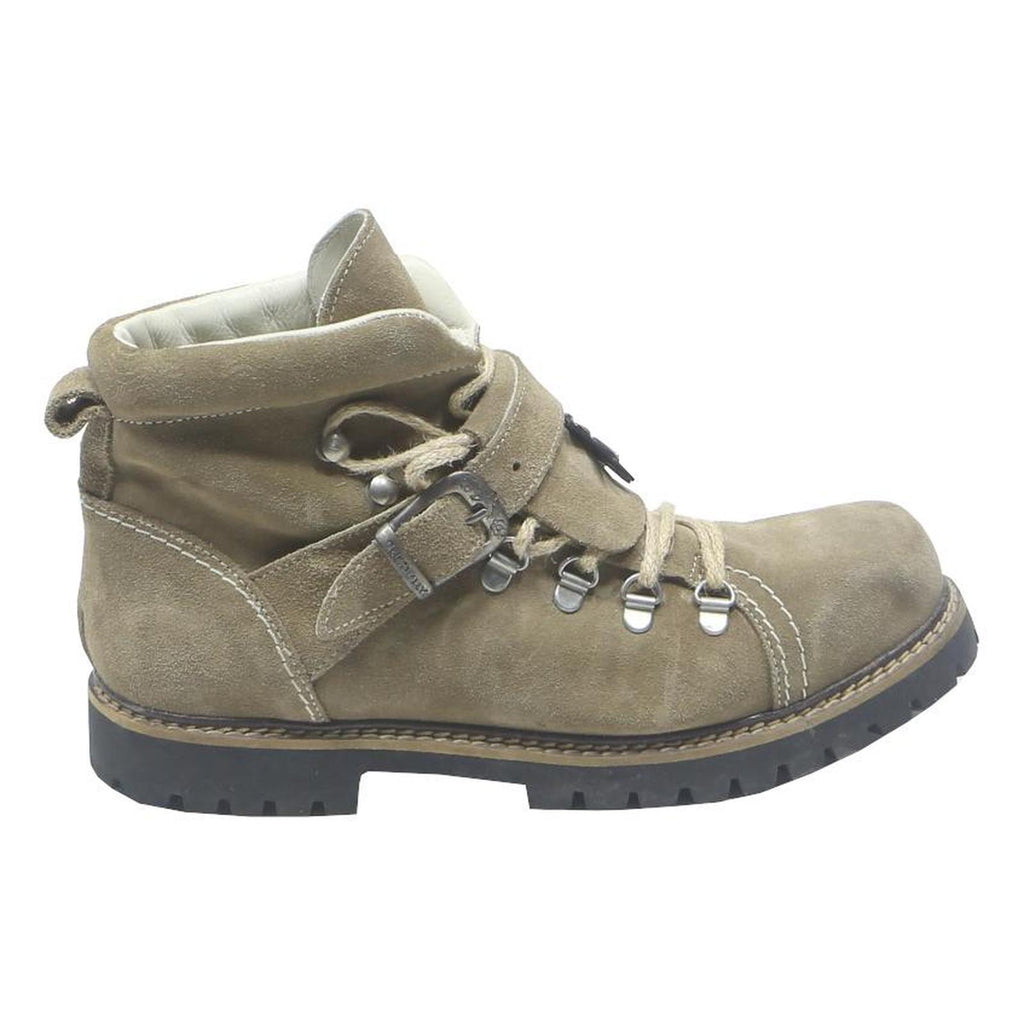 GEIER WALLY Womens Beige Suede Ankle Boots UK 7 Lace-Up Comfortable Outdoor