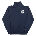 CHAMPION Mens Sweatshirt Blue 1/4 Zip S