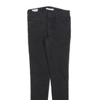 LEVI'S 711 Womens Jeans Black Slim Skinny Denim W25 L30 Zip Cotton Blend