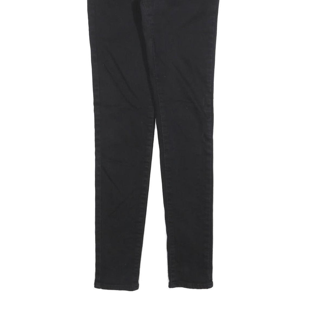 LEVI'S 711 Womens Jeans Black Slim Skinny Denim W25 L30 Zip Cotton Blend