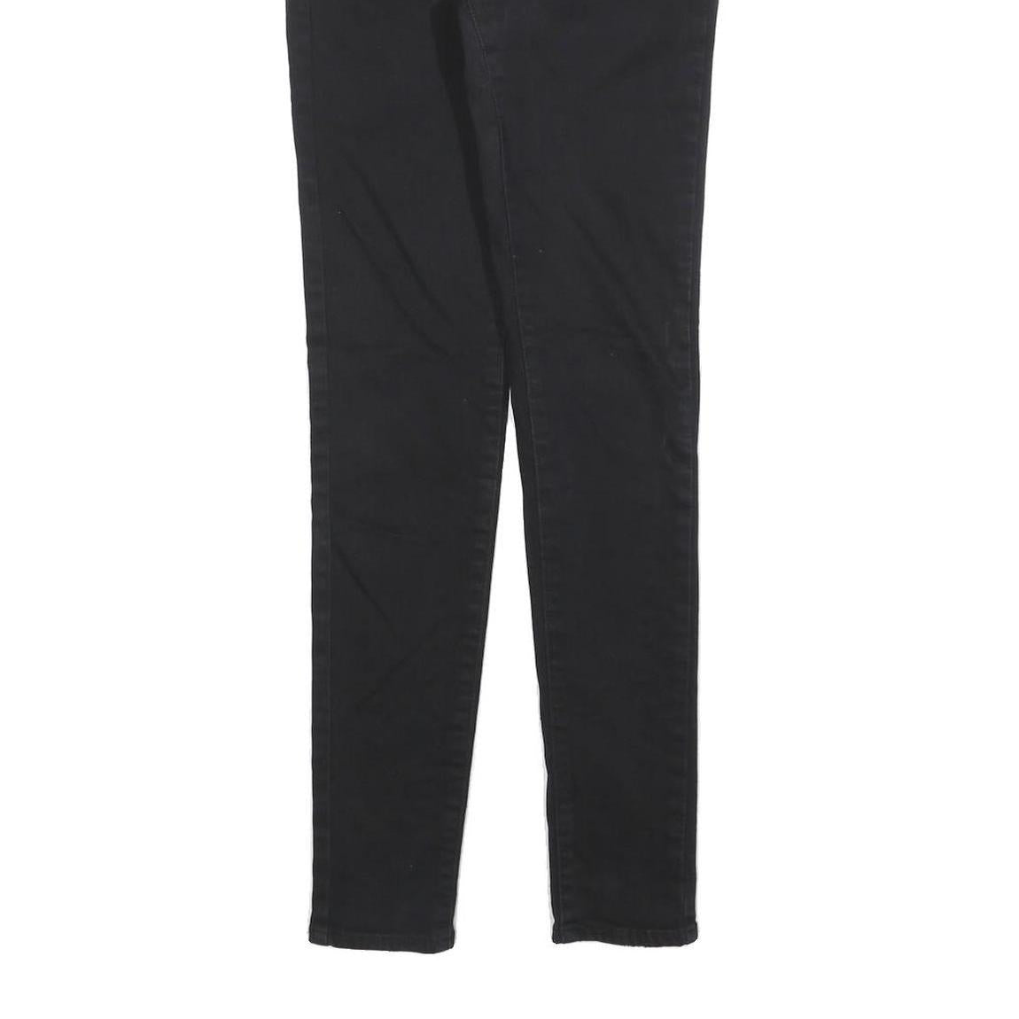 LEVI'S 711 Womens Jeans Black Slim Skinny Denim W25 L30 Zip Cotton Blend