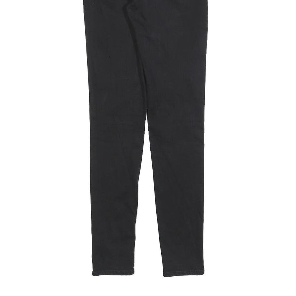 LEVI'S 711 Womens Jeans Black Slim Skinny Denim W25 L30 Zip Cotton Blend