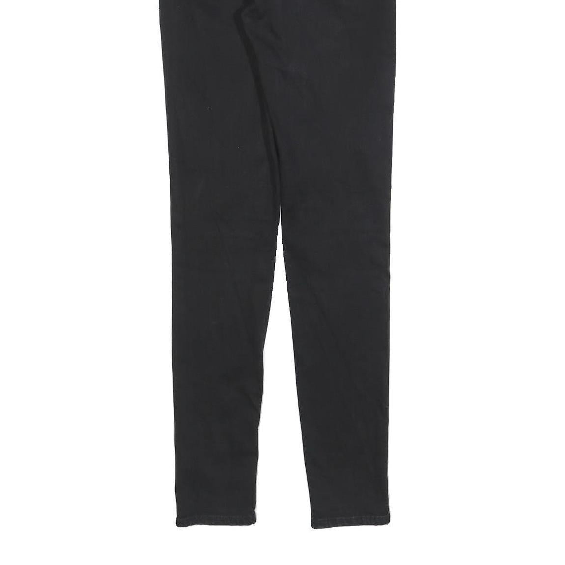 LEVI'S 711 Womens Jeans Black Slim Skinny Denim W25 L30 Zip Cotton Blend