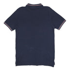 FILA Mens Navy Blue Polo Shirt L Cotton Short Sleeve Plain Casual