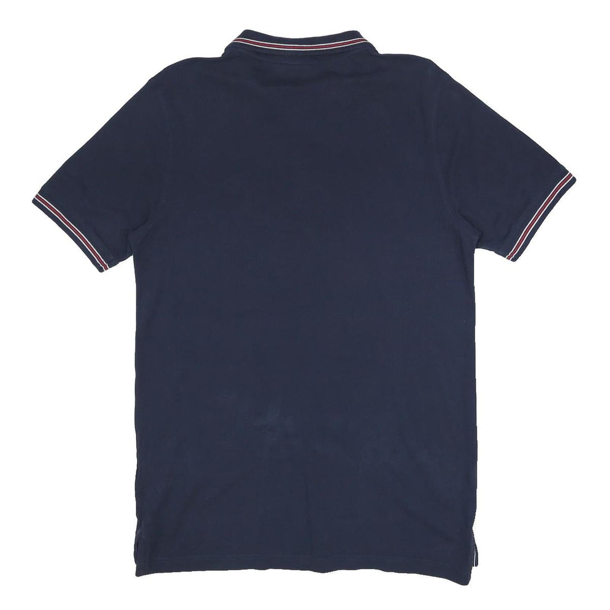 FILA Mens Navy Blue Polo Shirt L Cotton Short Sleeve Plain Casual