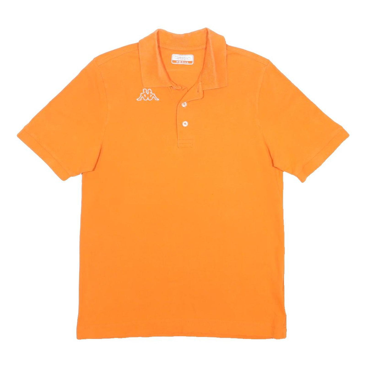 KAPPA Mens Orange Short Sleeve Plain Polo Shirt S Sports Casual