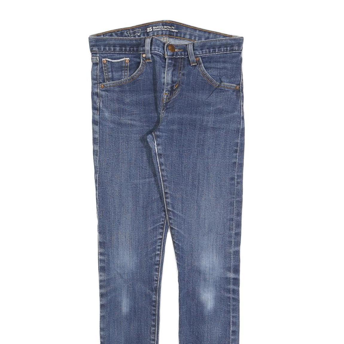 LEVI'S Womens Jeans Blue Slim Skinny Denim Medium W25 L29 Zip Pockets