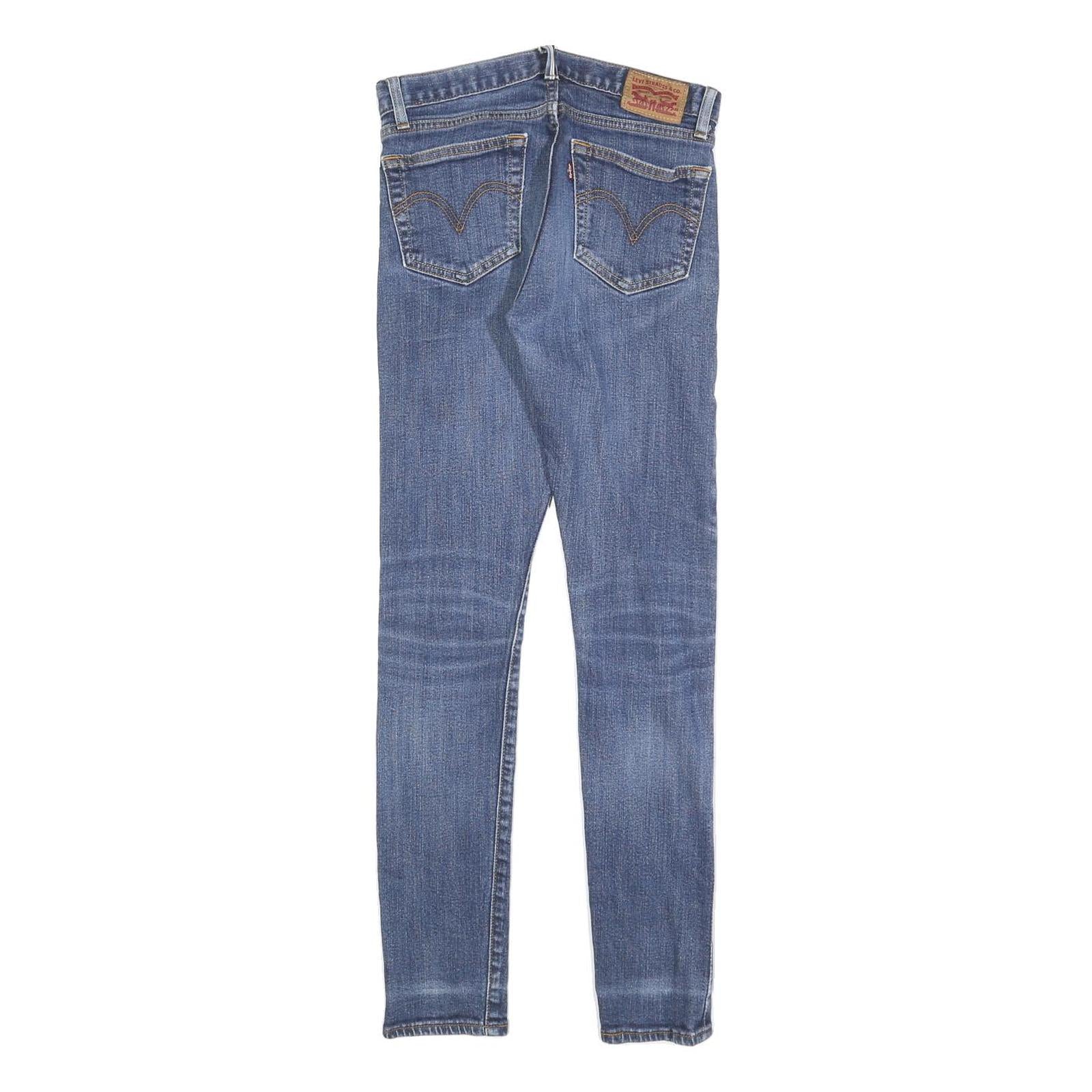 LEVI'S Womens Jeans Blue Slim Skinny Denim Medium W25 L29 Zip Pockets