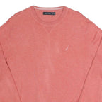 NAUTICA Mens Coral Plain Cotton Blend Jumper Crew Neck Regular XL Casual Comfort