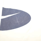 NIKE Mens White & Navy Logo T-Shirt L Short Sleeve Crew Neck Casual Cotton
