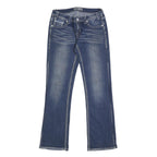 ROCK & ROLL Womens Jeans Blue Regular Straight Denim Medium W30 L34 Fashion