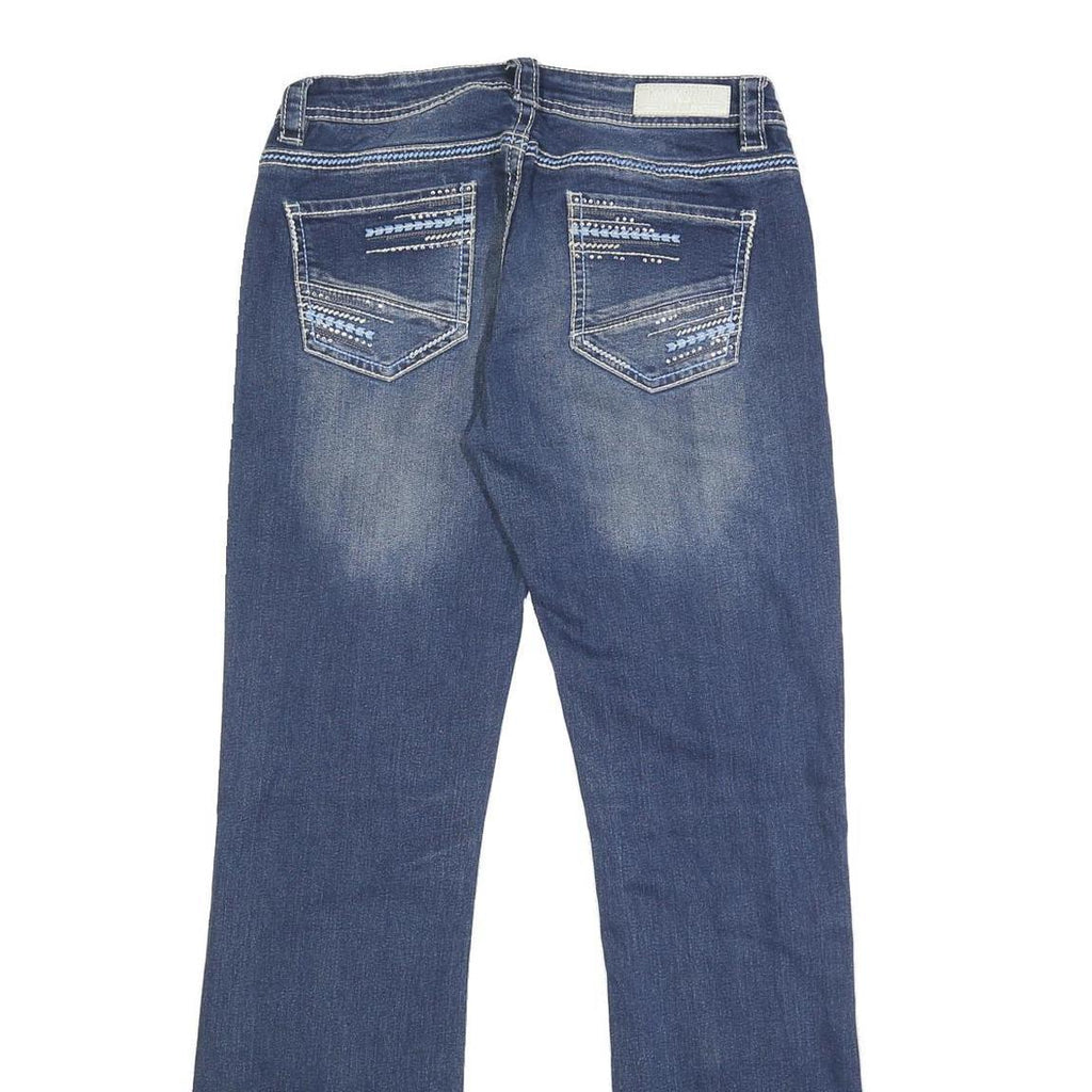 ROCK & ROLL Womens Jeans Blue Regular Straight Denim Medium W30 L34 Fashion