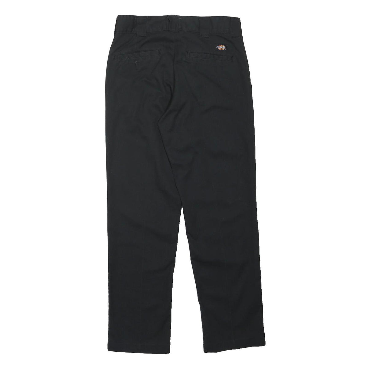 DICKIES Mens Polyester Blend Black Classic Straight Trousers W30 L30 Workwear