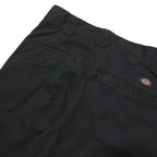 DICKIES Mens Polyester Blend Black Classic Straight Trousers W30 L30 Workwear