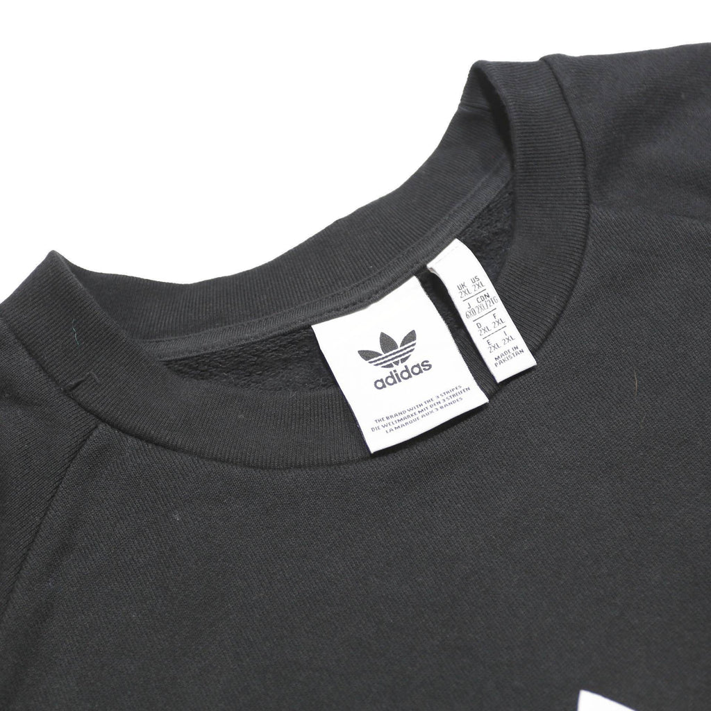 ADIDAS Mens Black Cotton Blend Crew Neck 2XL Sweatshirt Logo Printed