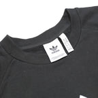 ADIDAS Mens Black Cotton Blend Crew Neck 2XL Sweatshirt Logo Printed