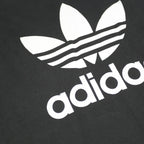 ADIDAS Mens Black Cotton Blend Crew Neck 2XL Sweatshirt Logo Printed