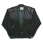 NORTH EAST Mens Black & Dark Green Button Jacket XL Polyester Blend Plain