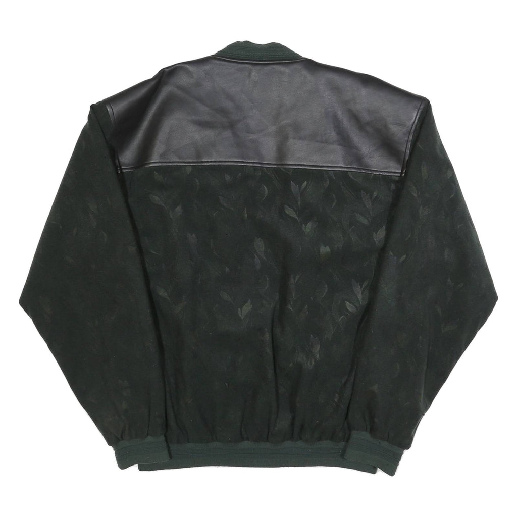 NORTH EAST Mens Black & Dark Green Button Jacket XL Polyester Blend Plain
