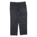 DICKIES Mens Cotton Blend Black Regular Fit Straight Leg Trousers W38 L30