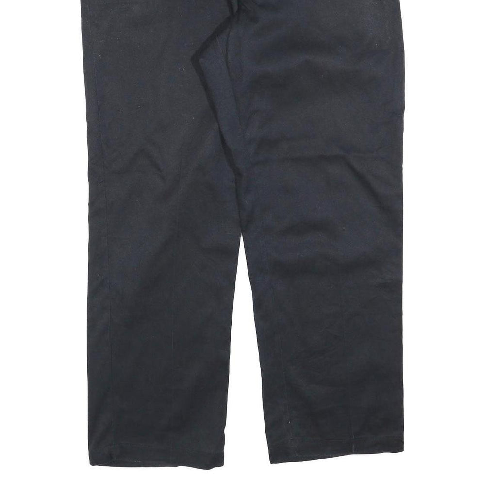 DICKIES Mens Cotton Blend Black Regular Fit Straight Leg Trousers W38 L30