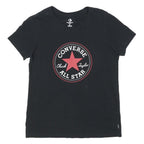 CONVERSE Womens Black Chuck Taylor All Star T-Shirt S Short Sleeve Crew Neck
