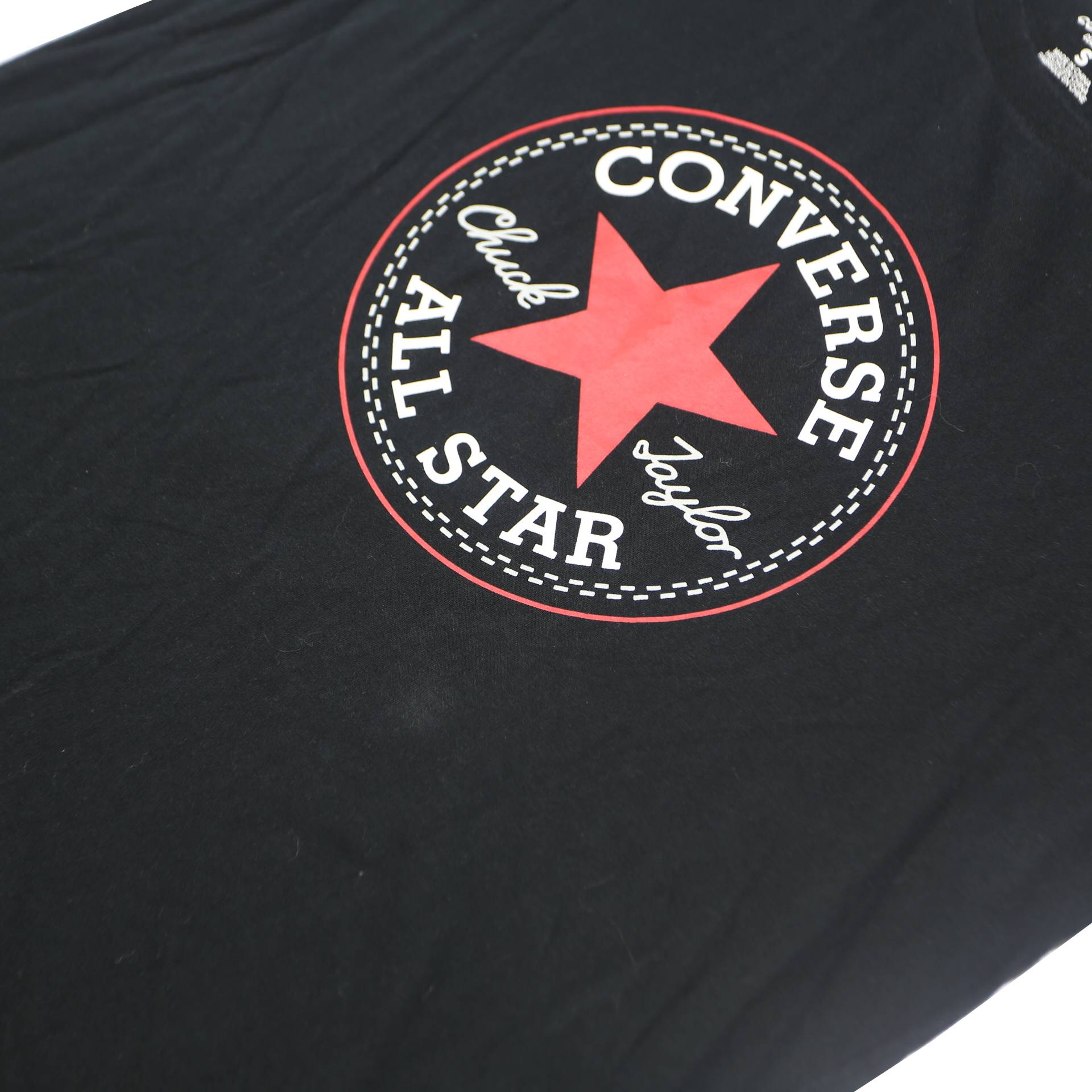 CONVERSE Womens Black Chuck Taylor All Star T-Shirt S Short Sleeve Crew Neck