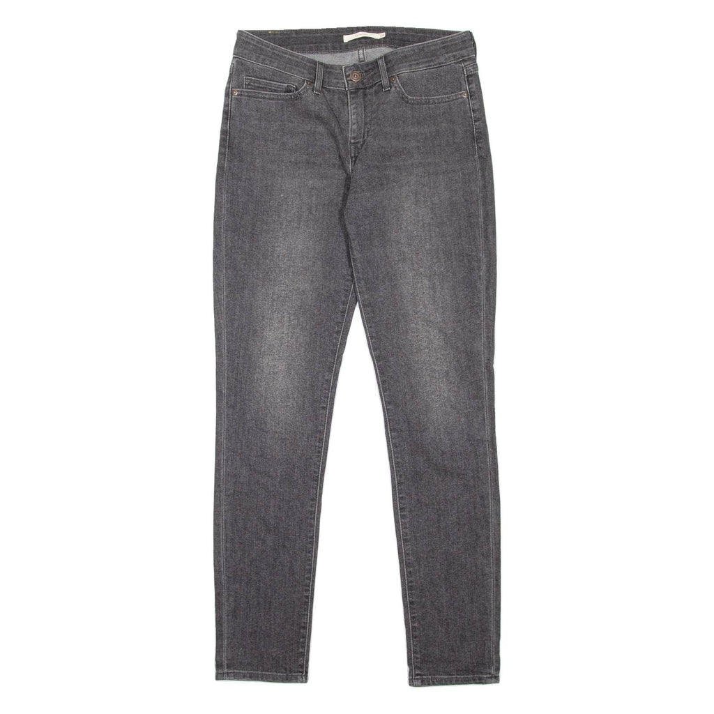 LEVI'S 711 Womens Jeans Grey Slim Skinny Stone Wash W28 L32