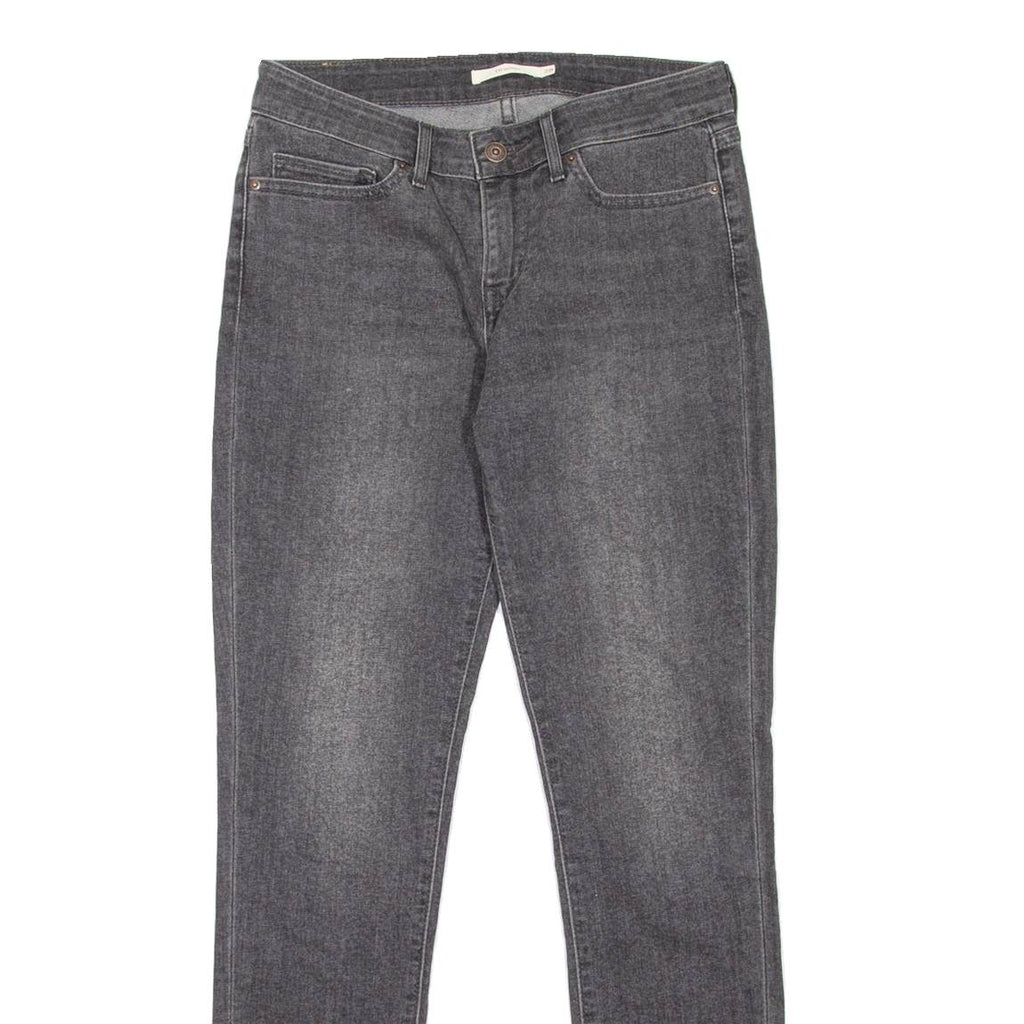 LEVI'S 711 Womens Jeans Grey Slim Skinny Stone Wash W28 L32