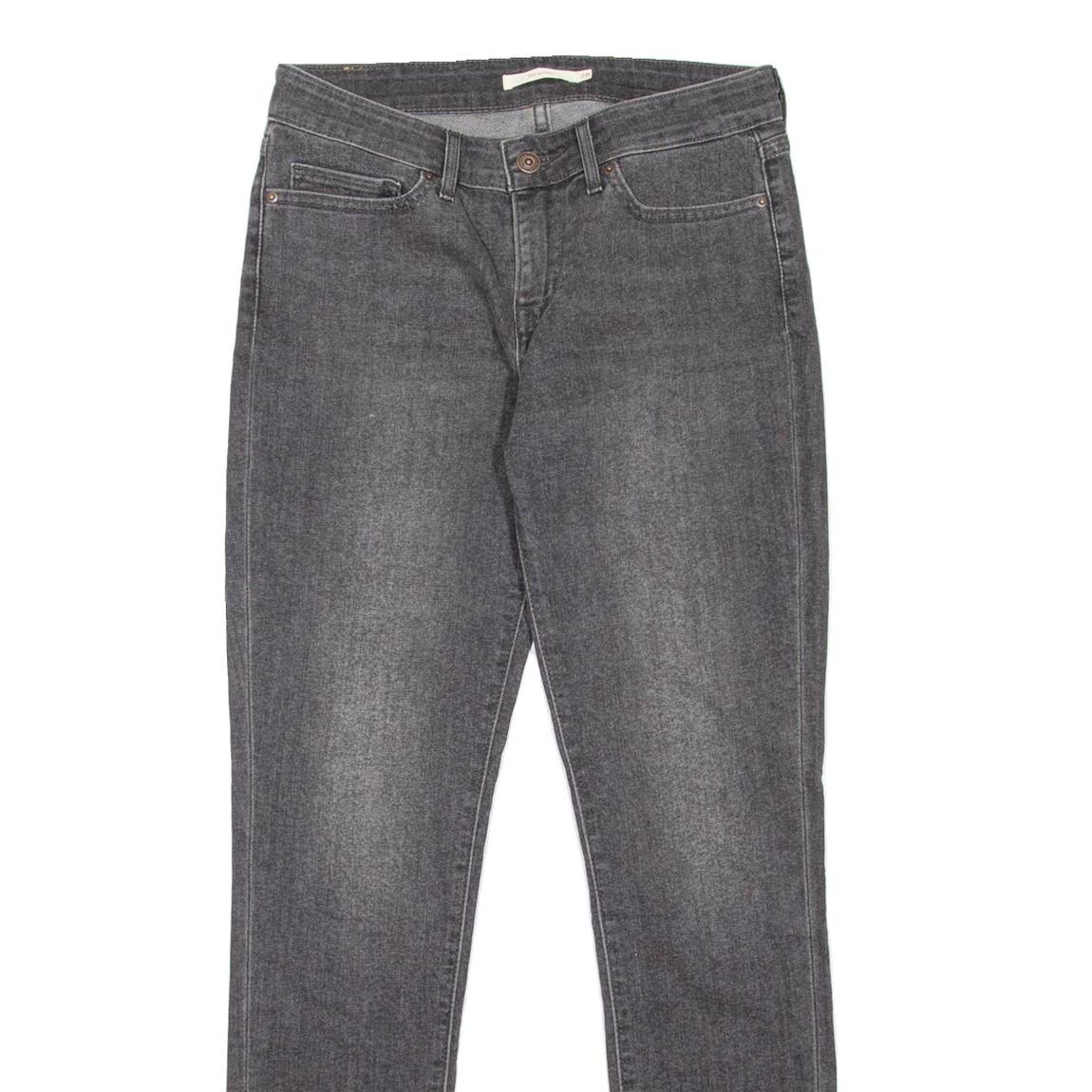 LEVI'S 711 Womens Jeans Grey Slim Skinny Stone Wash W28 L32