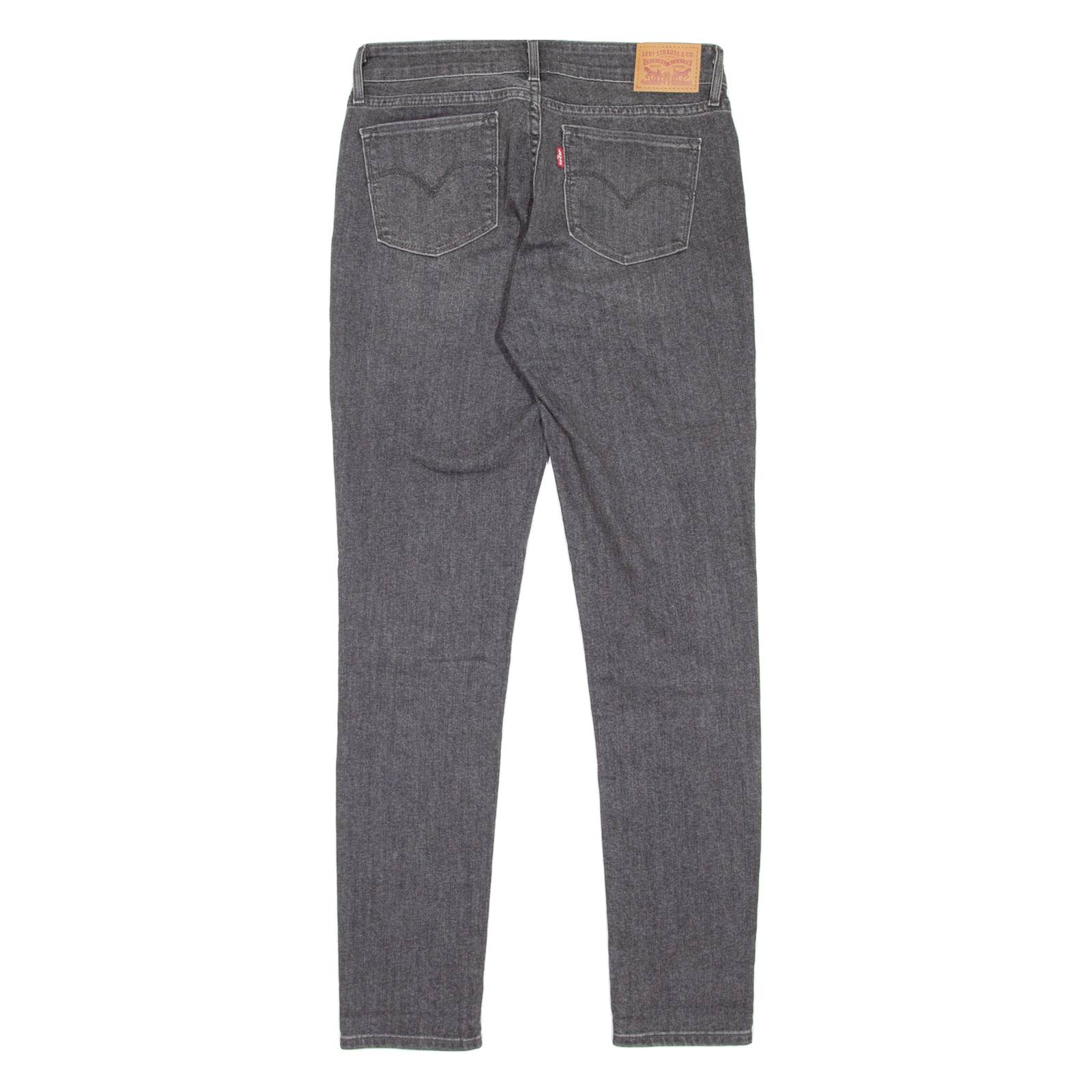 LEVI'S 711 Womens Jeans Grey Slim Skinny Stone Wash W28 L32