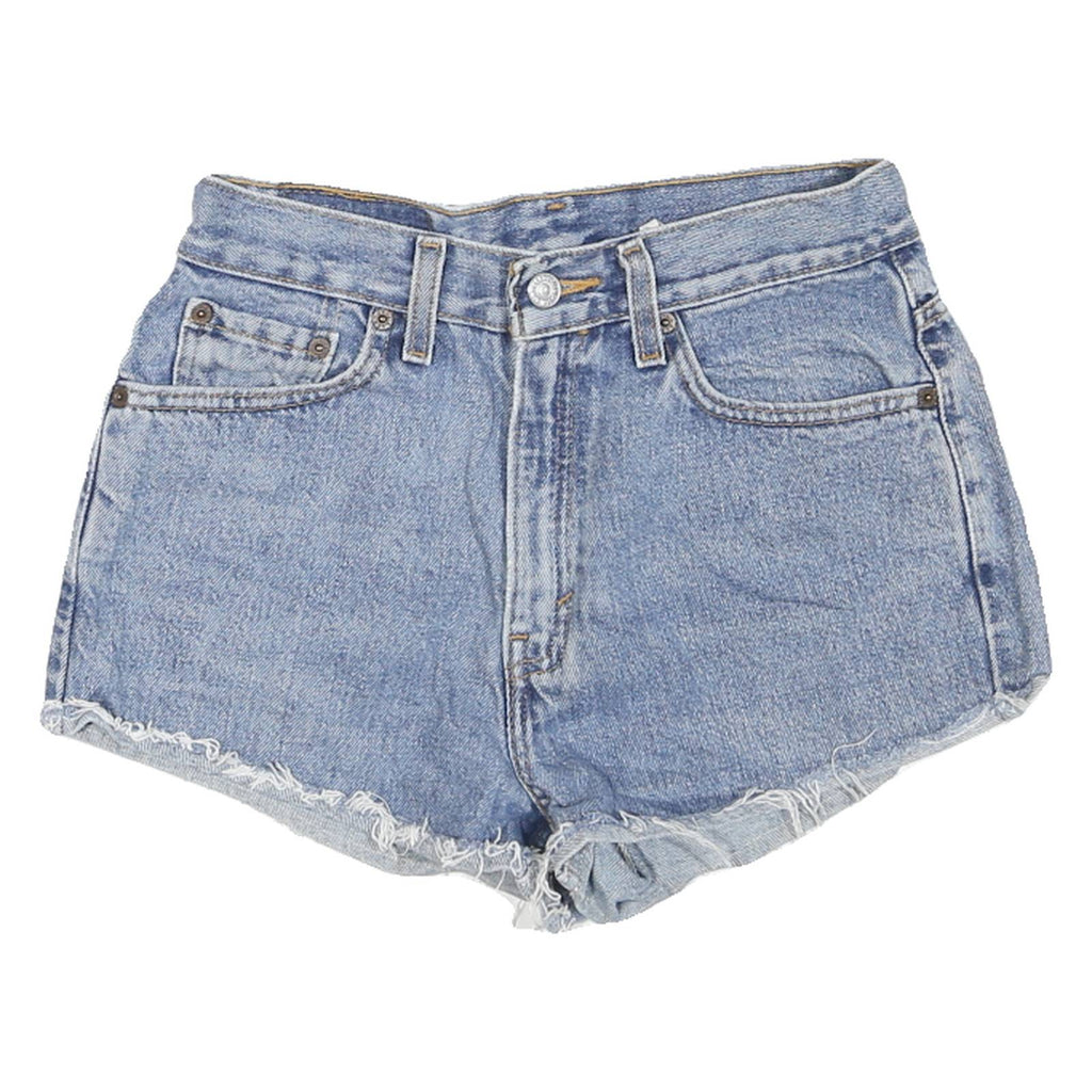 LEVI'S Womens Shorts Blue Denim Cut-Off S W28 Frayed Hem Casual Summer