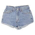 LEVI'S Womens Shorts Blue Denim Cut-Off S W28 Frayed Hem Casual Summer