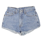LEVI'S Womens Shorts Blue Denim Cut-Off S W28 Frayed Hem Casual Summer