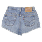 LEVI'S Womens Shorts Blue Denim Cut-Off S W28 Frayed Hem Casual Summer