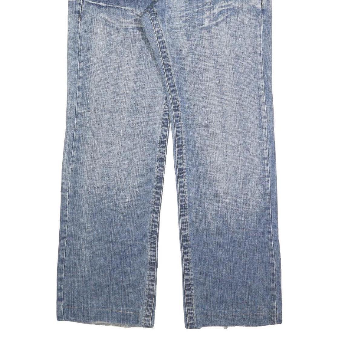 BODY MAN Mens Jeans Blue Regular Straight Denim Light W34 L30 Button Closure