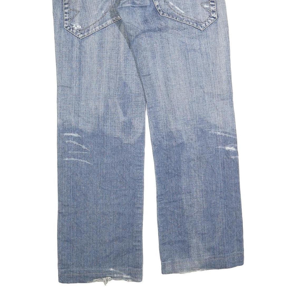 BODY MAN Mens Jeans Blue Regular Straight Denim Light W34 L30 Button Closure