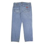 DICKIES Mens Blue Regular Fit Straight Denim Medium Wash W38 L29 Button Closure