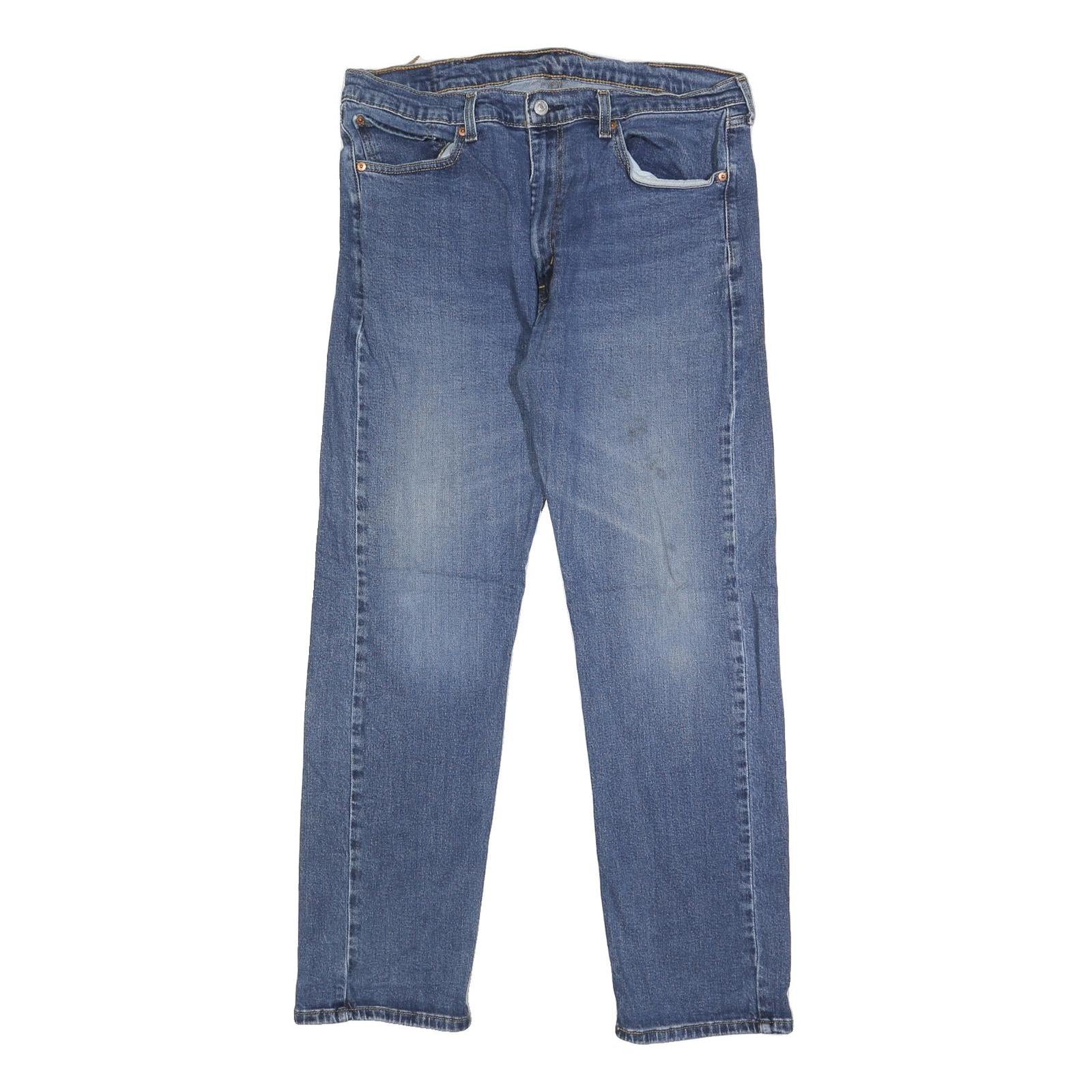 LEVI'S Mens Regular Blue Denim Jeans Zip W34 L30 Classic Fit Casual Style