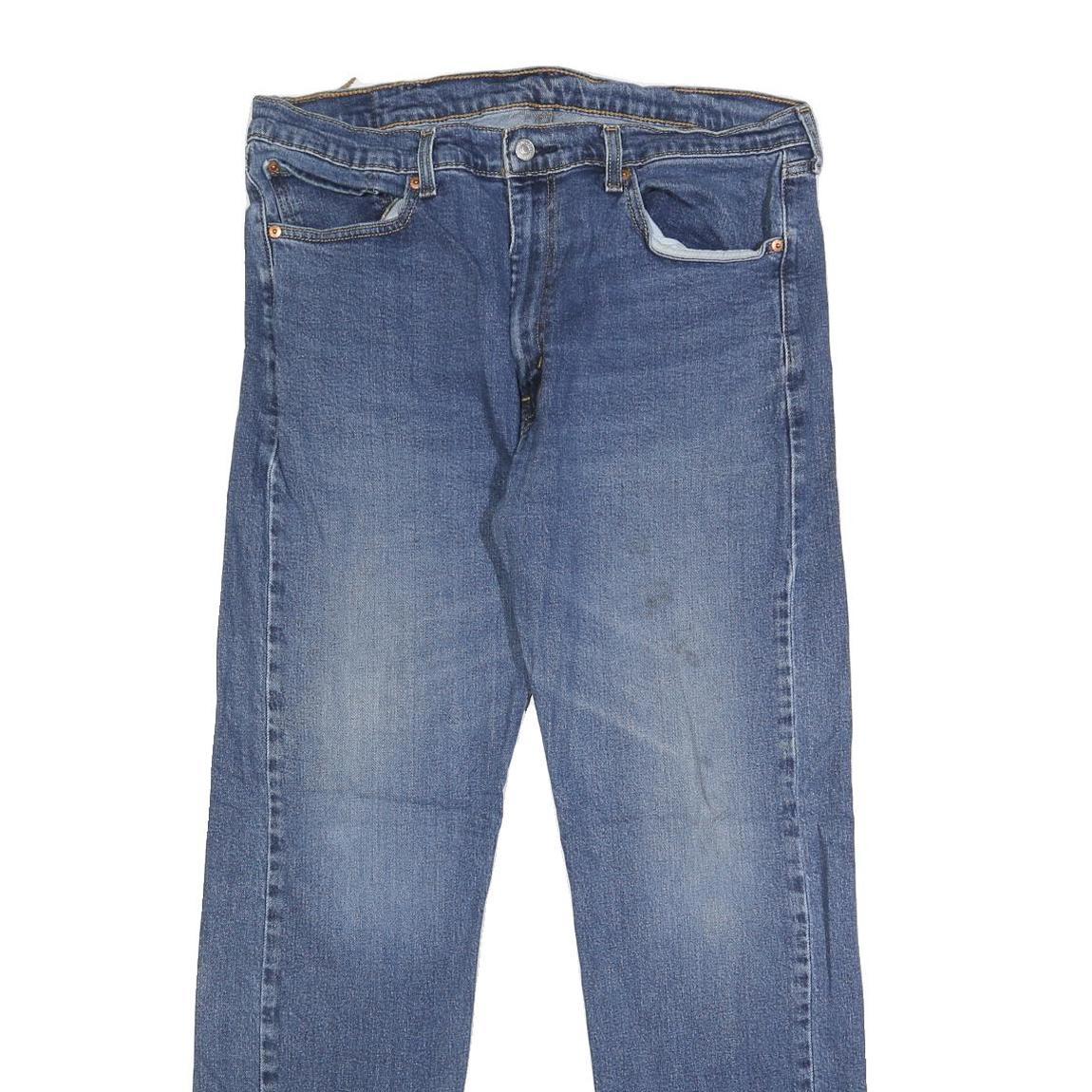 LEVI'S Mens Regular Blue Denim Jeans Zip W34 L30 Classic Fit Casual Style